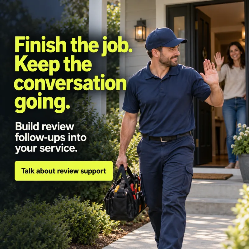 Ad graphic: Finish the job. Keep the conversation going.