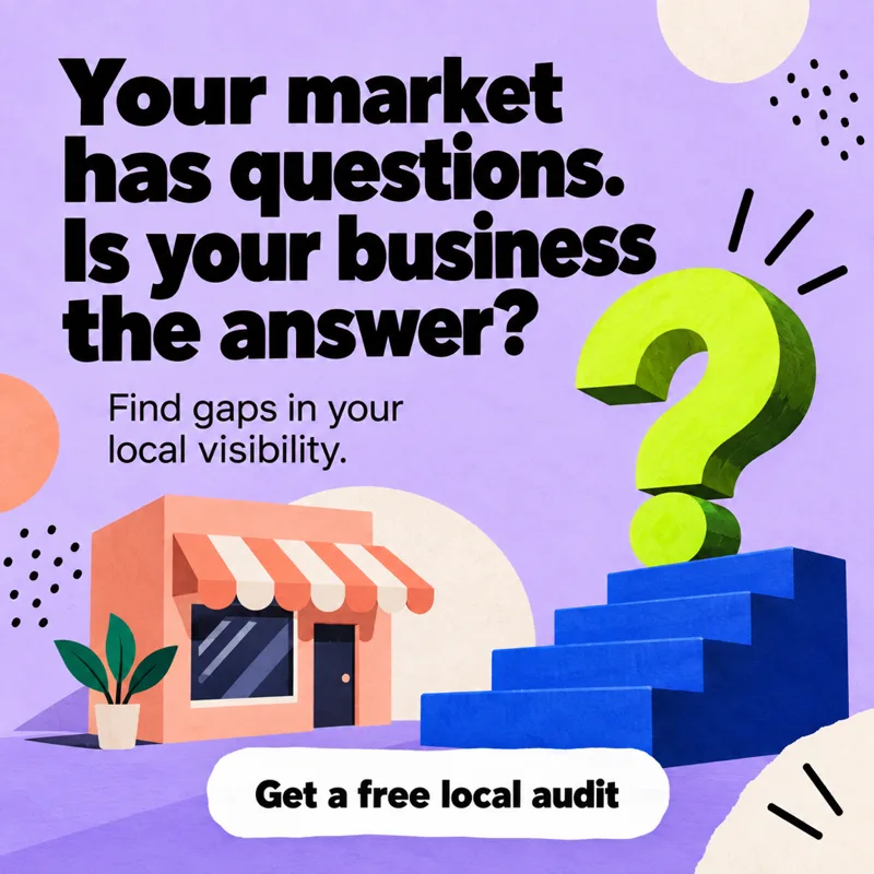 Ad graphic: Your market has questions. Is your business the answer?