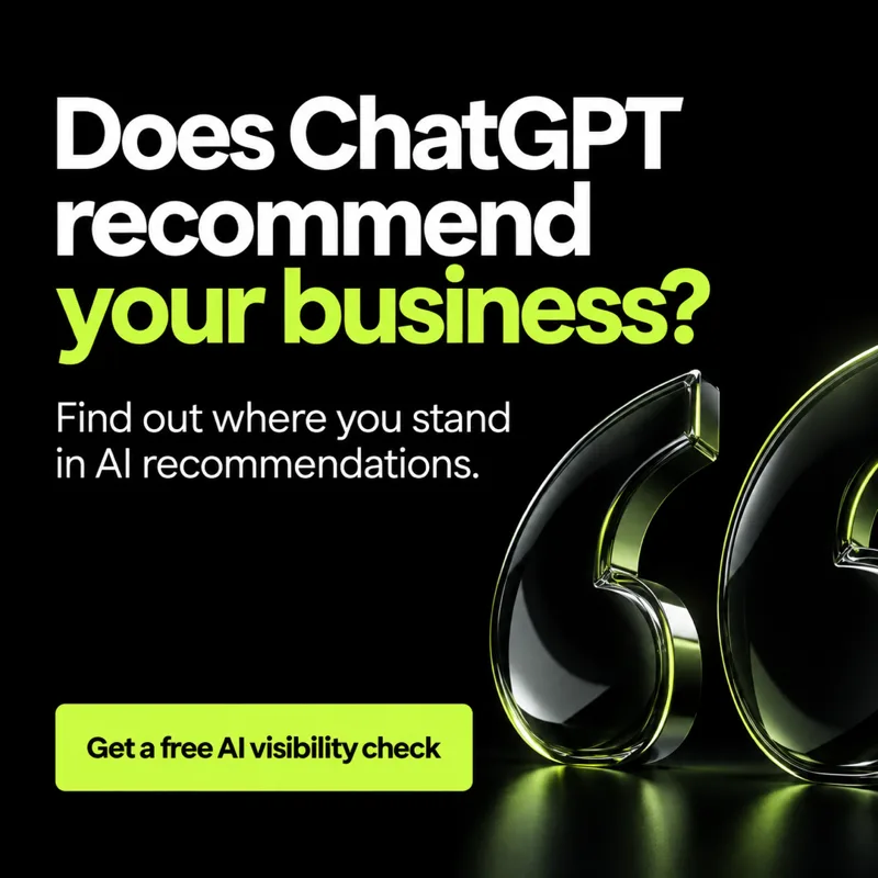 Ad graphic: Does ChatGPT recommend your business?