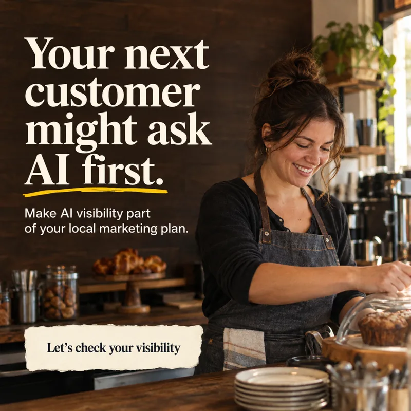 Ad graphic: Your next customer might ask AI first.