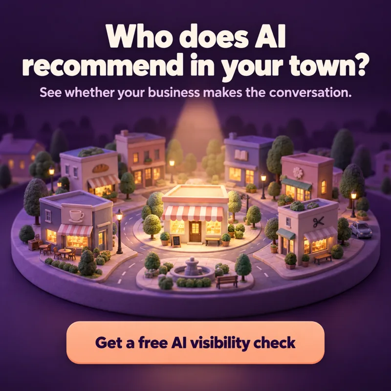 Ad graphic: Who does AI recommend in your town?
