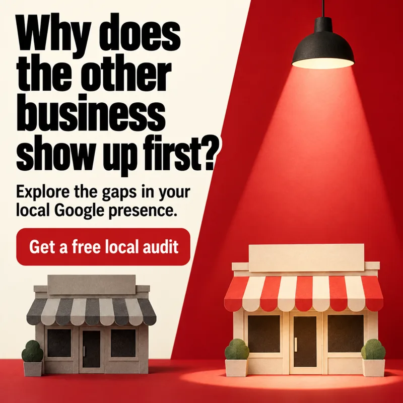 Ad graphic: Why does the other business show up first?