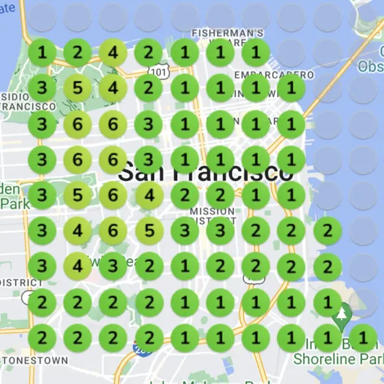 French restaurant heatmap after 3 months of Paige