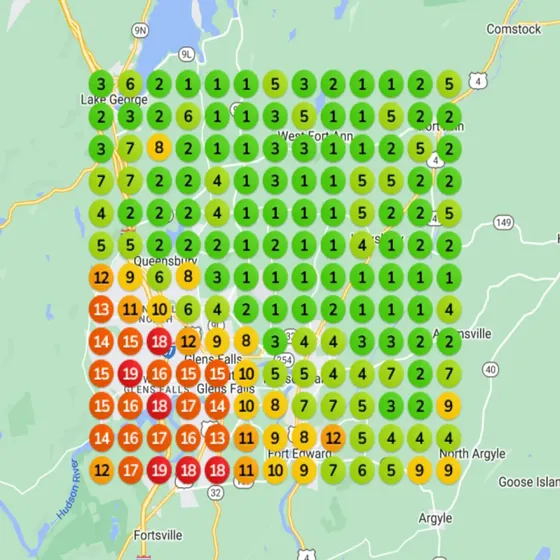 Italian restaurant heatmap after 3 months of Paige